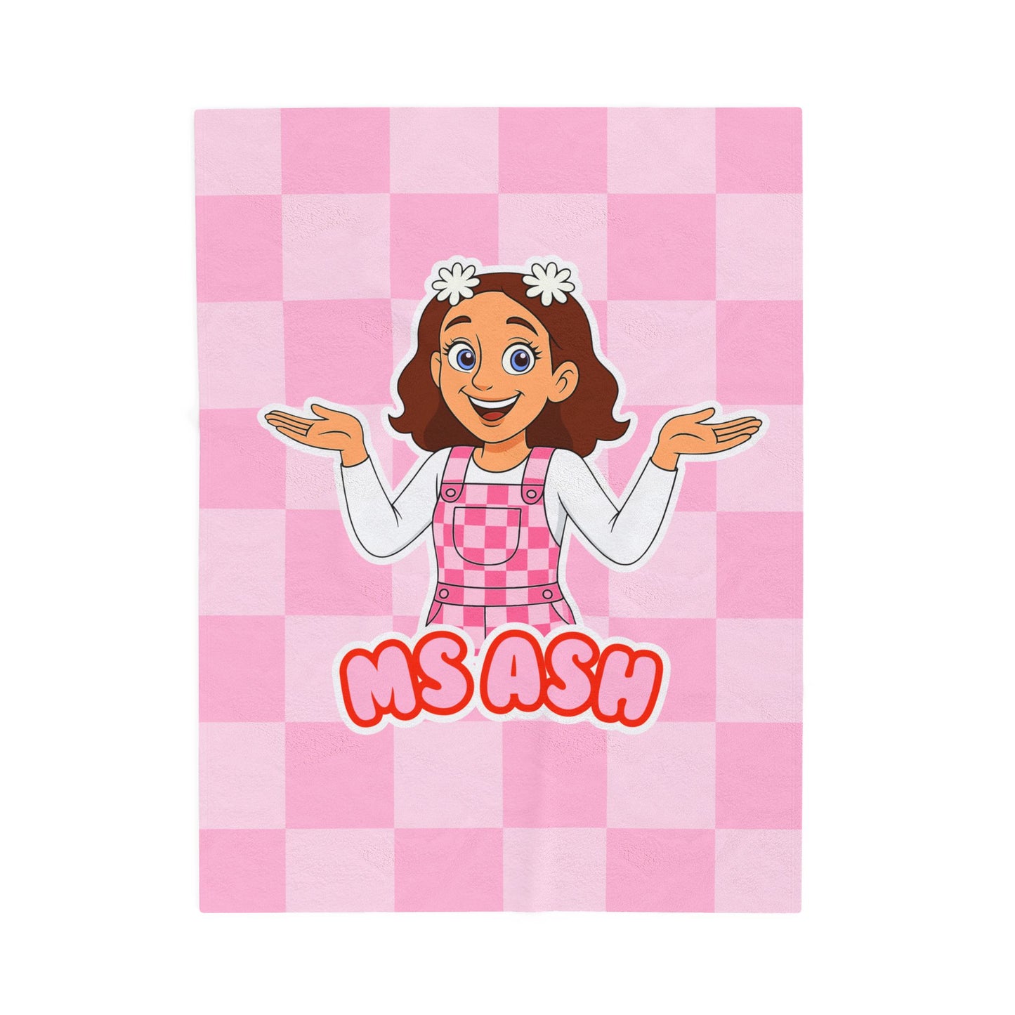 Ms Ash Plush Velveteen Blanket (Pink)